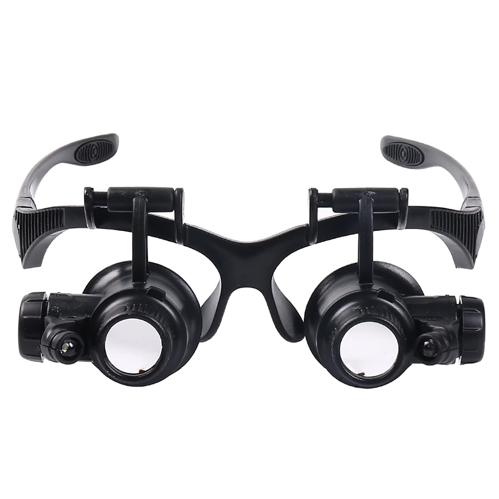 BAFAFA Lupenbrille Kopflupe Mit Licht Reparaturlupe Hilfe Für Präzises Arbeiten, Reparatur Inspektionslupe LED-Licht Für Alte Männer, Schmuck, Identifikation, Uhren, Reparatur
