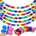 6 Pezzi 3m/9.84ft Ghirlande di Carta Multicolore, Quadrifoglio Festoni Colorato, Ghirlanda Decorazione Carta Farfalla per Festa Compleanno Laurea Matrimonio Carnevale Natale
