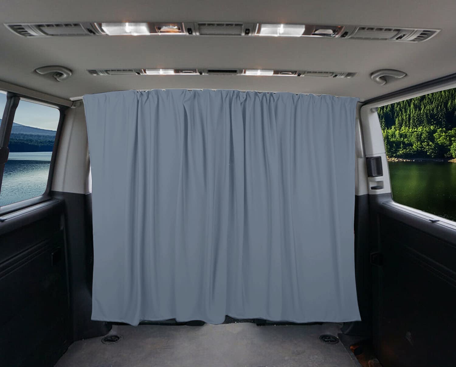 BREMER SITZBEZÜGE Przegroda kabiny kierowcy, ochrona przed słońcem, do kabiny kierowcy, firany, zasłony kompatybilne z Mercedes Vito W638 W639 W447, szare, kempingowe, akcesoria do kamperów