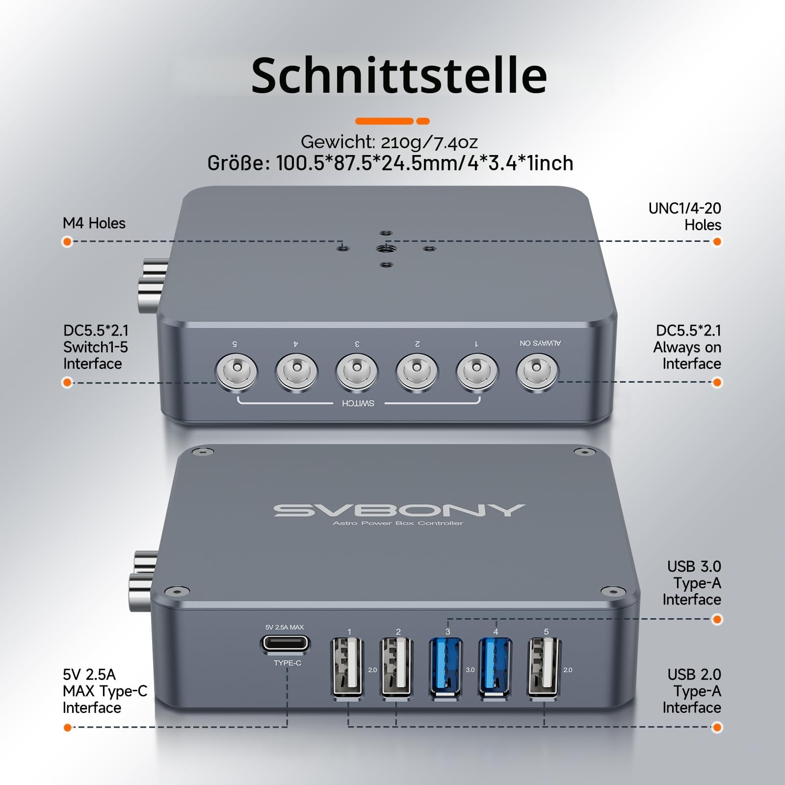 Svbony SV241 PRO Teleskop Power Management Box USB3.0 DC Stromversorgung Controller Adapter Astronomie