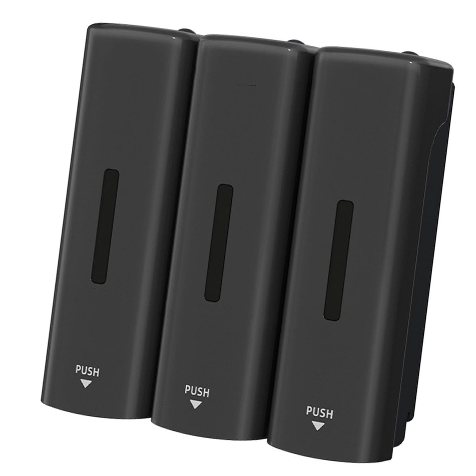 Dispensador de jabón Manual de 3 cámaras, Montaje en Pared, Bomba a Prueba de Fugas, Apertura Amplia para hoteles, hogares, cocinas, Capacidad de 3 x 350 ml (Gris)
