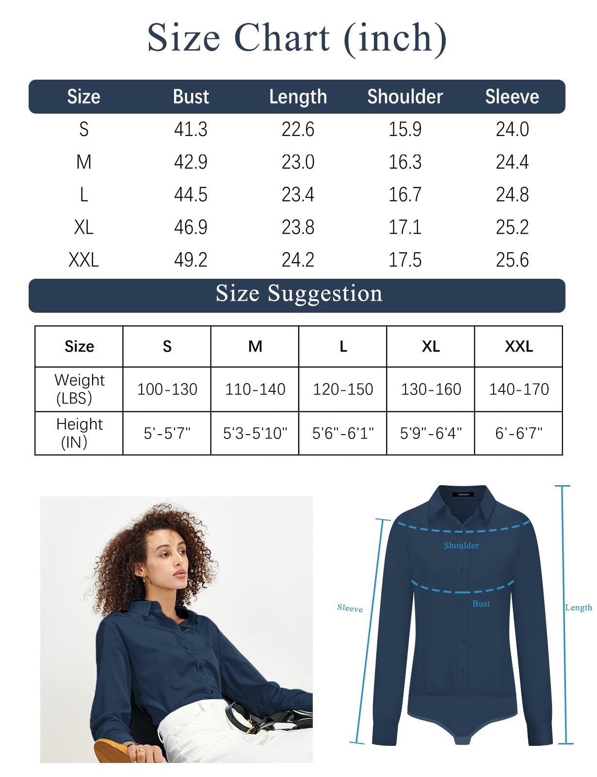 Tapata de las Mujeres Blusa Body con Botones, de una Sola Pieza, de Manga Larga, Camisa de Trabajo de Oficina sólido, Tops Casuales