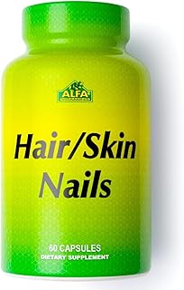 ALFA VITAMINS - Hair/Skin Nails Natural Dietary Supplement - Essential Vitamins and Minerals for Skin, Hair, and Nails Health - 60 Capsules