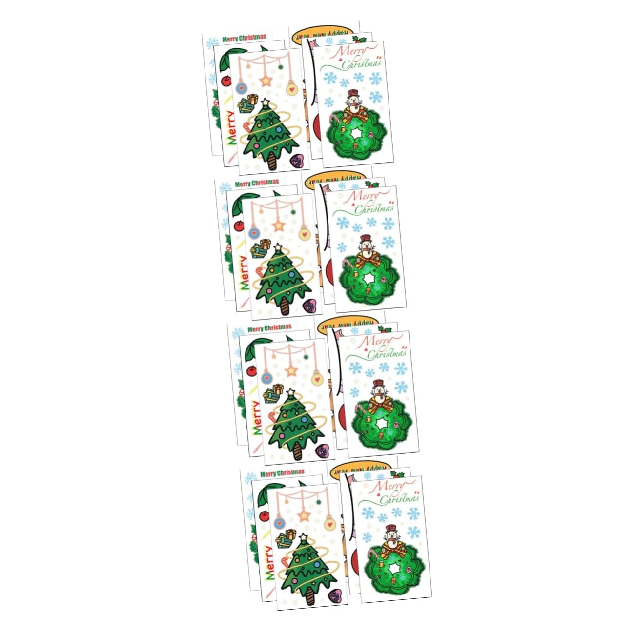 OSALADI 24pièces Autocollants Muraux De Décorations Auto-adhésives De Père Sapin Et Rennes Pour Fenêtres Et Décoration De Fête Xmas Amovible Et