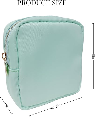 Miniatura 2 de Bolsa de maquillaje, bolsa de letras de chenilla, bolsa de nailon con cremallera para cosméticos, bolsa de almacenamiento de artículos de aseo de