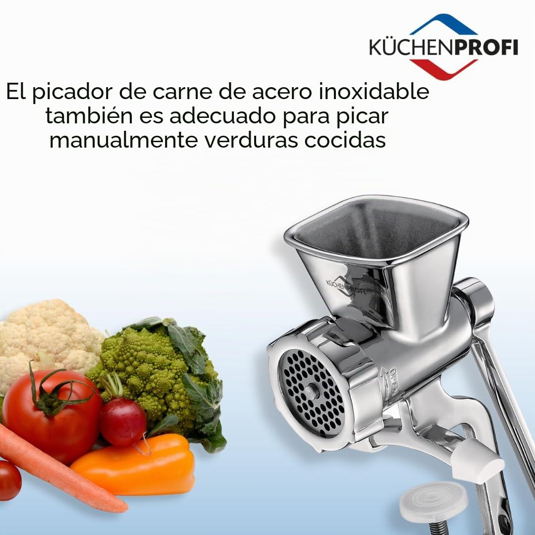 Picadora de carne Küchenprofi 0825562805 de acero inoxidable, tamaño 5, plateado
