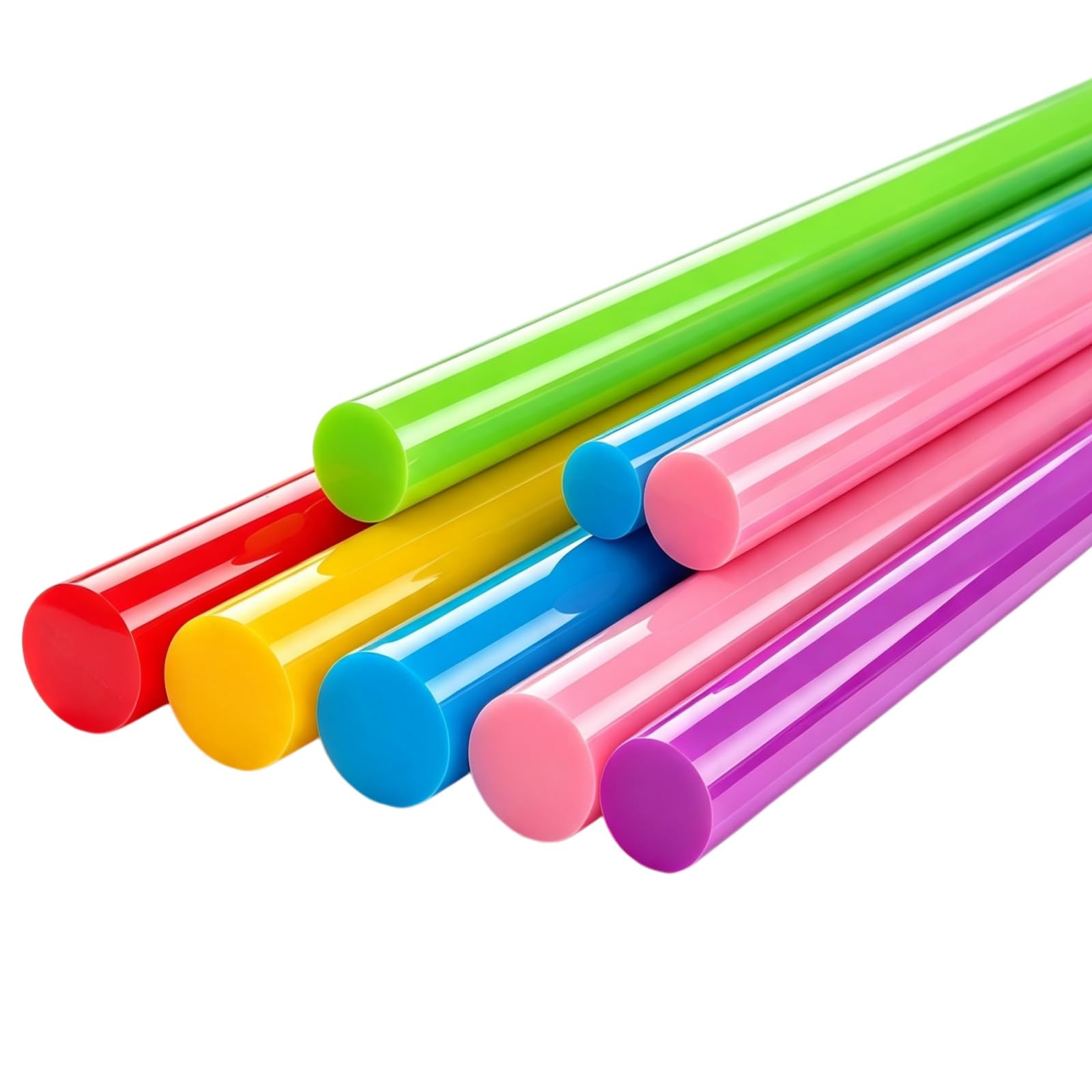 Astina Solida in Acrilico Barra Rotonda PMMA Colorata 8mm batuffolo di plastica | Progettato per lavorazioni meccaniche, tornitura, fresatura, fabbricazione di prototipi, espositori e progetti creativi.