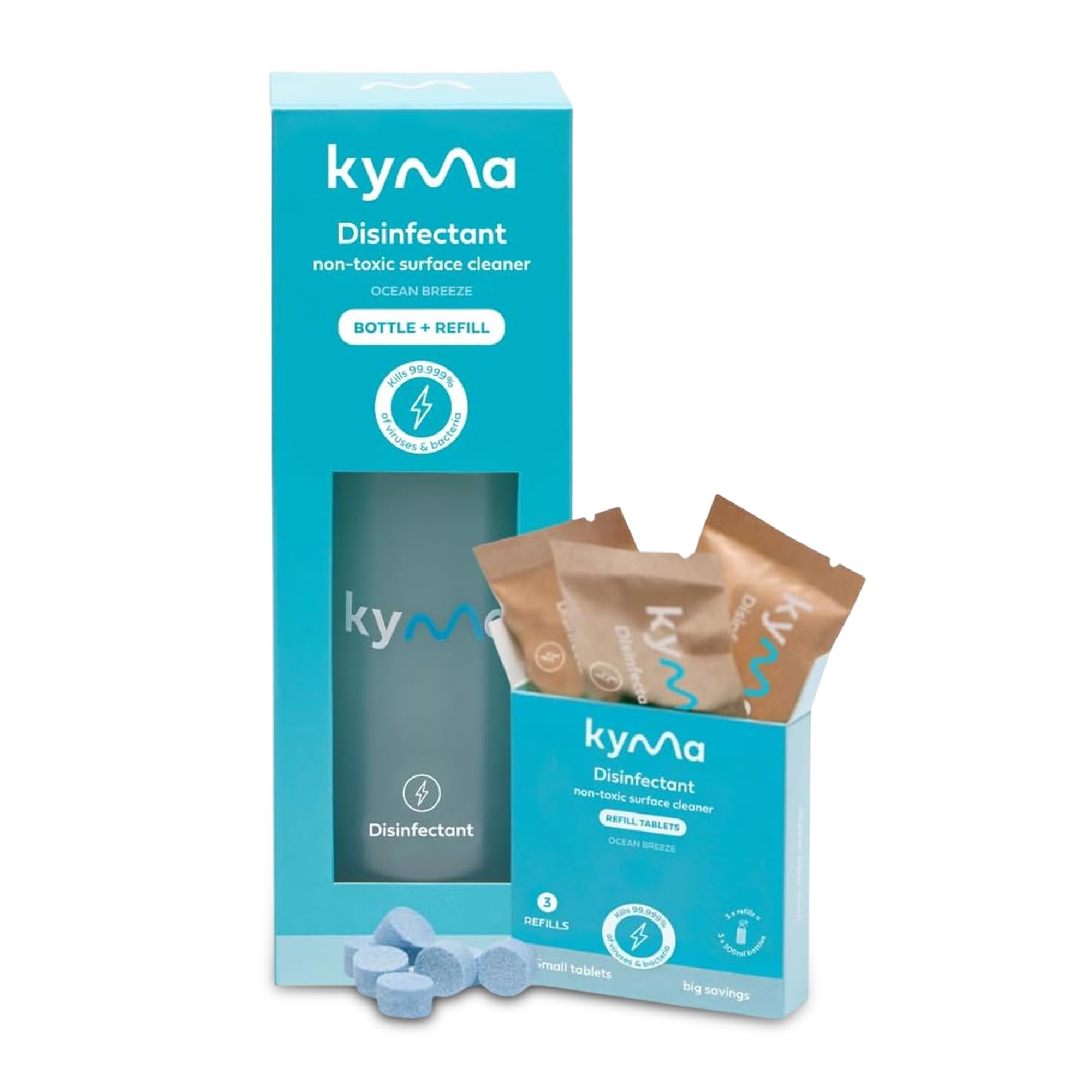 Disinfectant Starter Bundle,(Makes 4x 500ml bottle of Disinfectant Solution) Non-Toxic,Eco Friendly,Fights Viruses & Bacteria