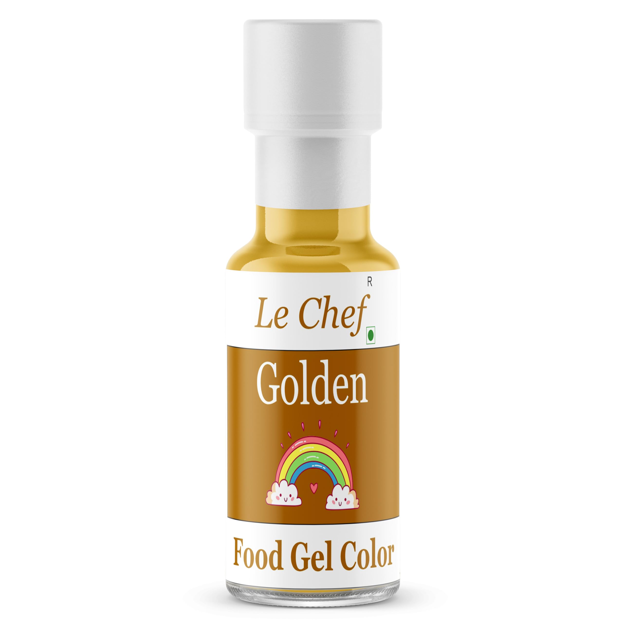 Le Chef 40ml Edible Golden Gel Food Color | Best for Baking & Cake Making