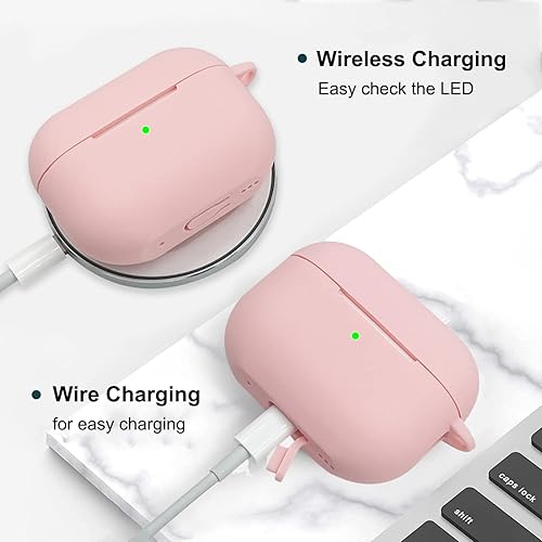 Miniatura 5 de Funda para Airpods Pro de 2 generación 2022, funda de silicona suave con llavero de pulsera linda para Apple Airpods Pro 2 para mujeres y niñas