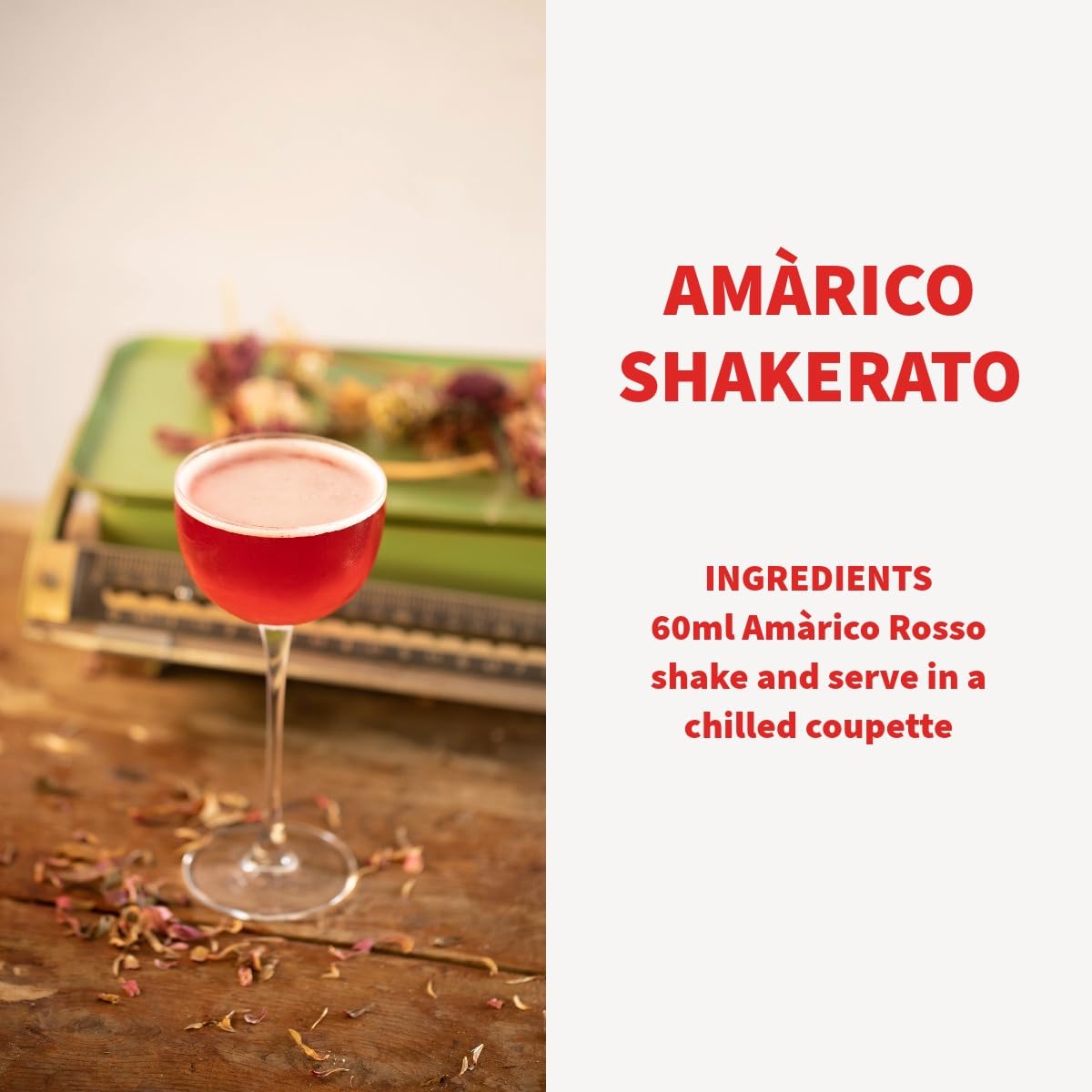 Amàrico Rosso – Aperitivo Analcolico Italiano 50cl | Bitter Analcolico per Spritz | Note di Ciliegia e Pompelmo
