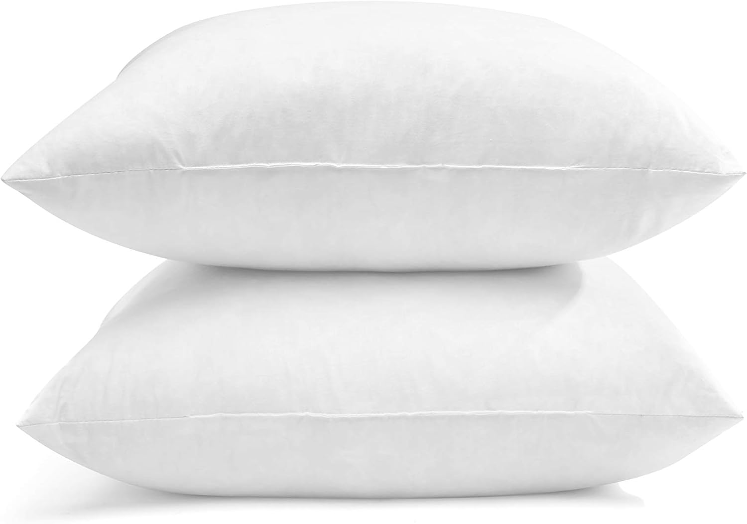 SNUG&COZY Luxury Goose Down Feather Pillow Inserts - 12x20IN, Double Layered Down-Proof Design, Ultra-Soft Cover, High Fill Weight, Pack of 2, White