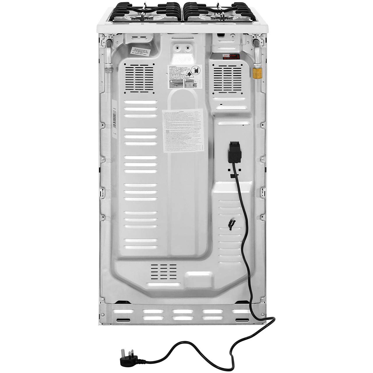 Beko KDG582W 50cm Gas Double Cavity Cooker in White 4 Hotplate Burners