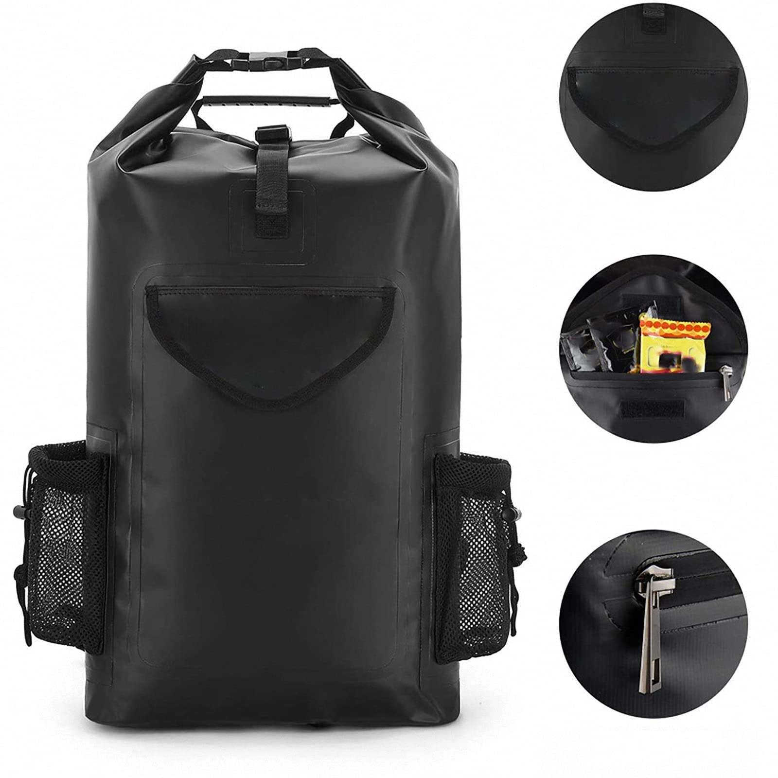 Wodoodporny worek do użytku na zewnątrz, 20 l, 40 l, 50 l, wytrzymały, lekki plecak z rolowaną górą, plecak, plecak dzienny, surfowanie na plaży, kajaki, rafting, wędkarstwo, kemping, pływanie,