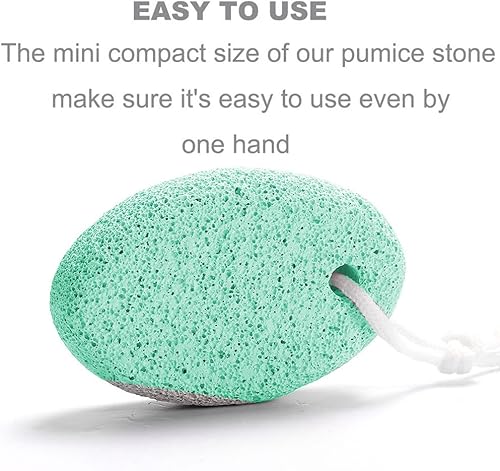 Miniatura 6 de Borogo - Piedra pómez natural para pies, paquete de 2 herramientas de pedicura de lava, removedor de callos de piel dura para pies y manos, rojo y