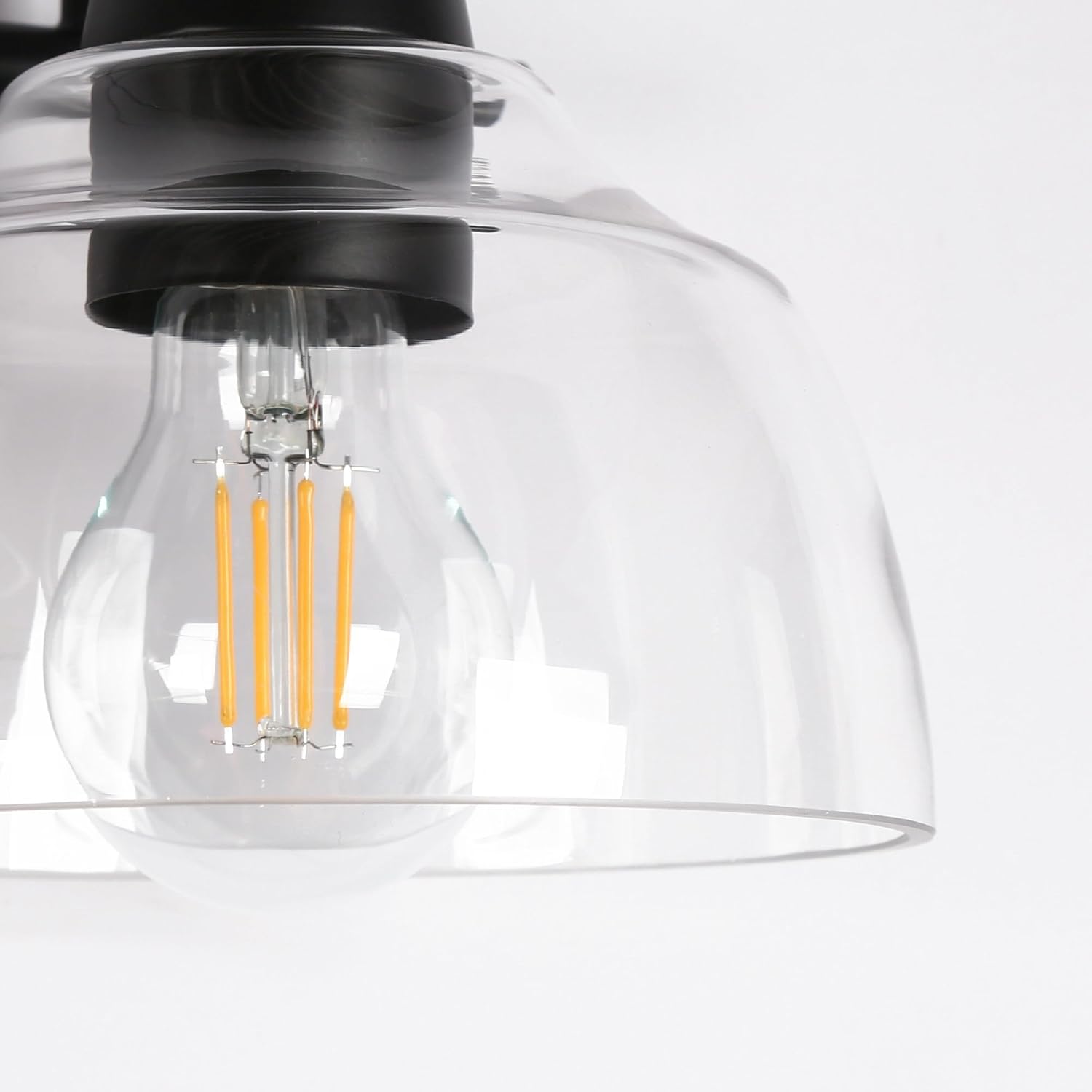 classy leaves Black Bathroom Light Fixtures, 3 Light Bathroom Vanity Lights with Clear Glass Modern Farmhouse Black Bathroom Sconce Wall Lighting