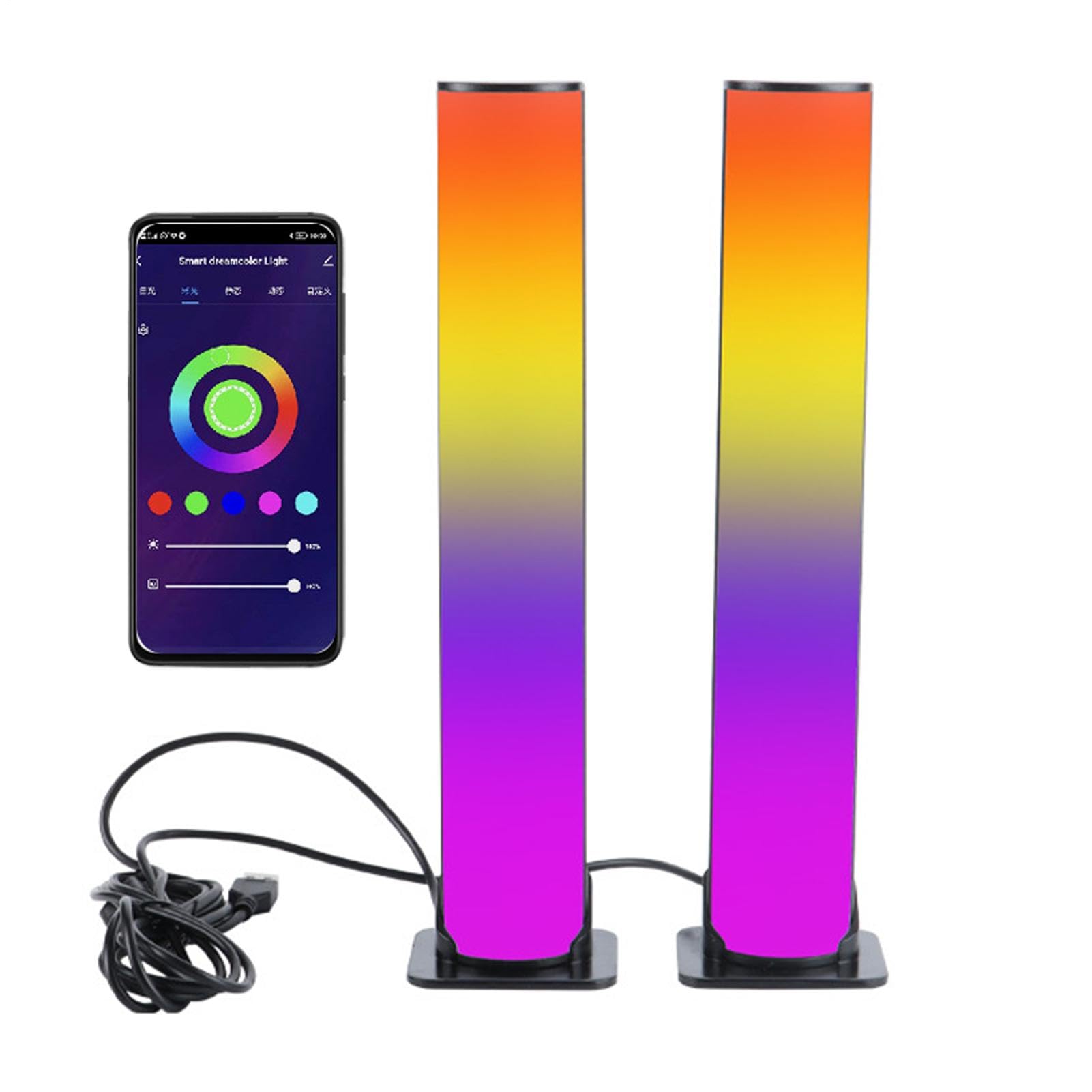 Generico Desk Ambient Lighting, RGB Light Bar Smart Decorative Desk Light | Elegante decorazione da tavolo, lampada che cambia colore per film, raccolta, appuntamenti