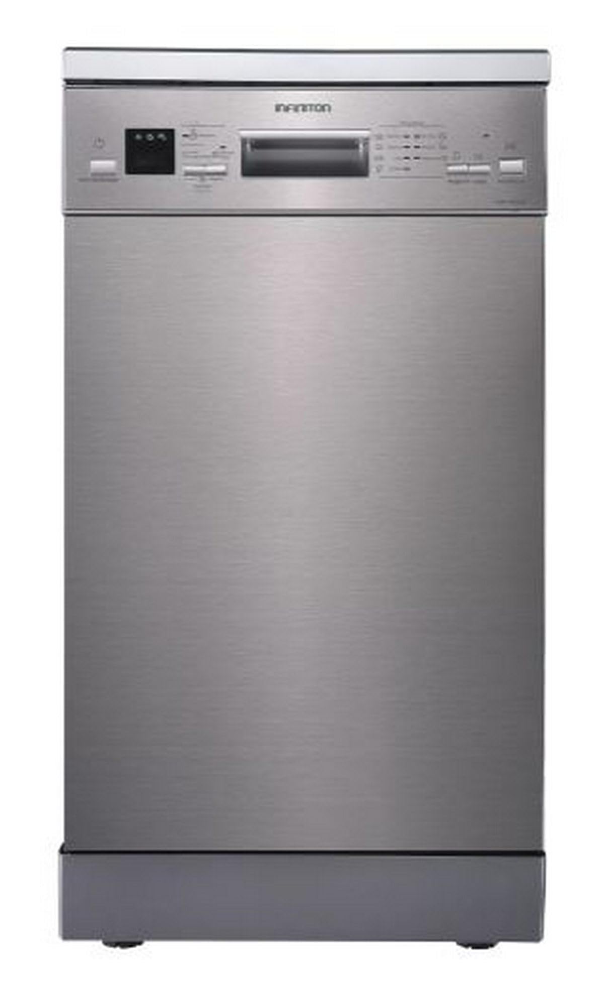 Lavavajillas Infiniton DIW-4513XD3, Ancho 45 cm, 10 Servicios, 7 Programas, D, Inicio Programado, Tercera Bandeja Auxiliar, Interior en Acero Inoxidable, Inox
