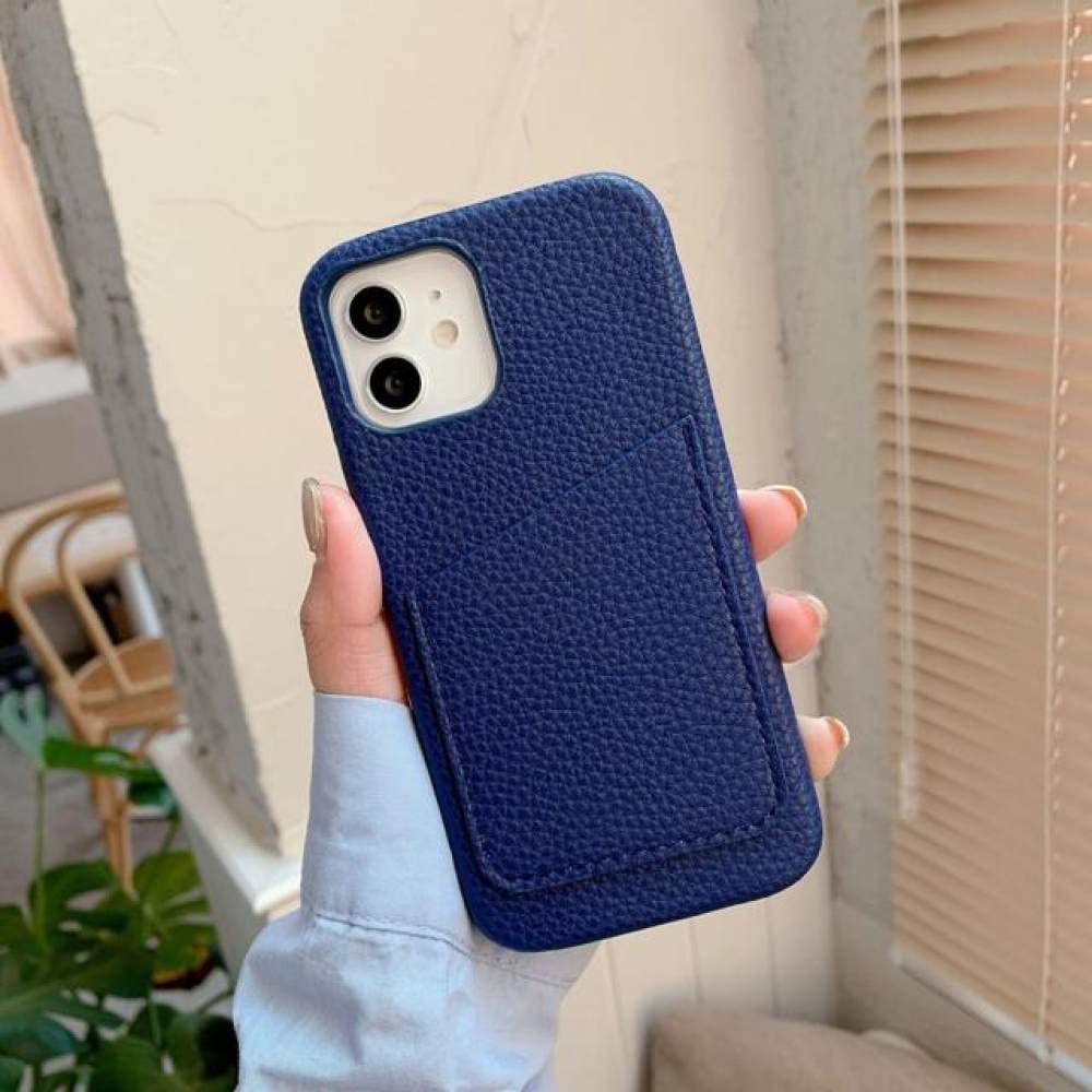 Coque de téléphone pour iPhone 13 Pro Max portefeuille bleu foncé de mode - 7