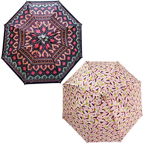 RAINPOPSON 2 Fold Printed Umbrella Big Size Umbrella for Women Stylish