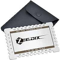 Vista 10 de ZeeDix Herramienta de medición de calibre de alambre (2 piezas) – Medidor redondo de doble cara de hoja de metal y calibre de espesor de hoja