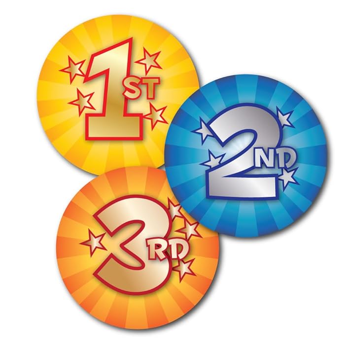 Buy 144 x 1st, 2nd, 3rd 30mm Children Reward Stickers For School