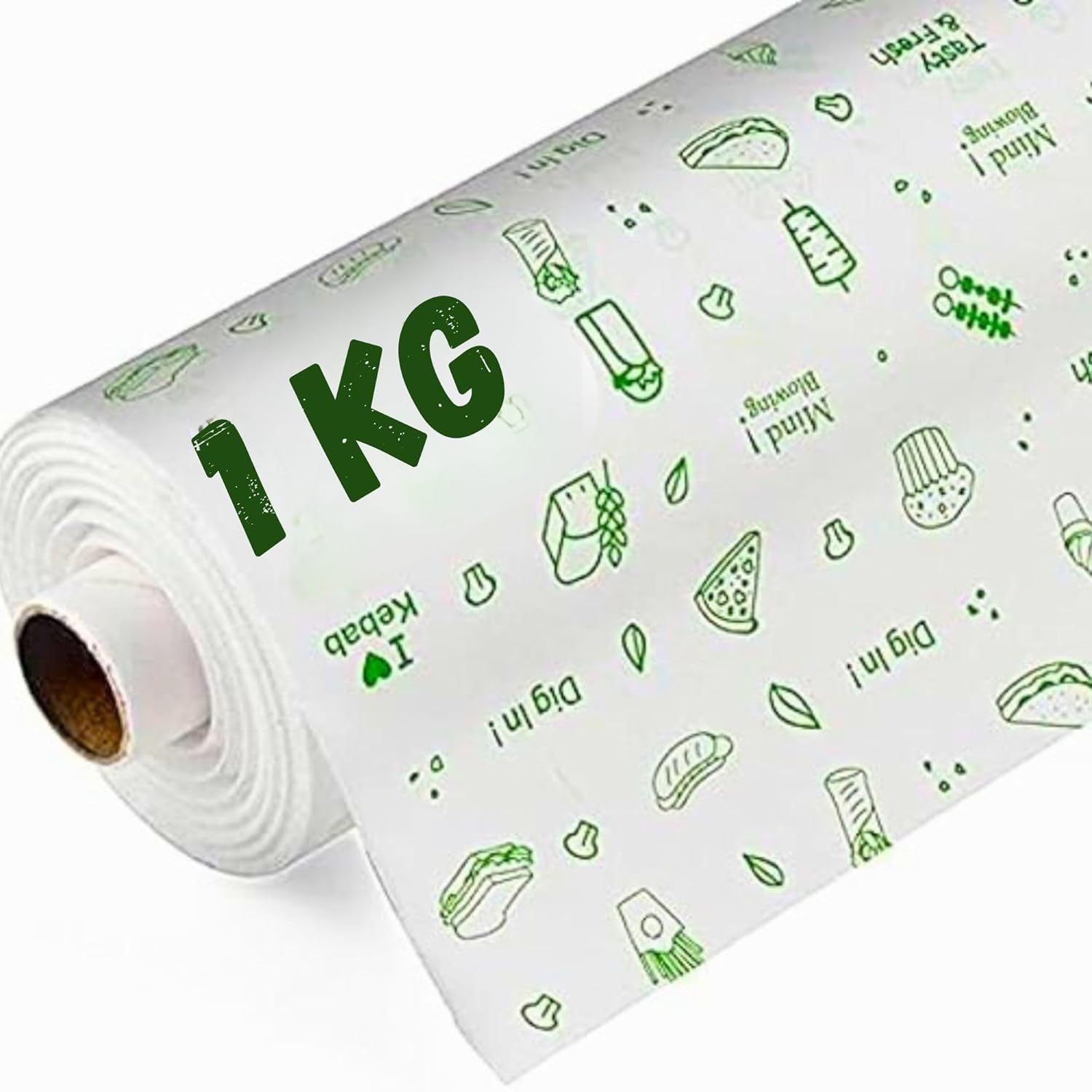 1 Kilogram Wrap Food Wrapping Roll with Sealing Sticker, Non-Sticky Butter Paper Roll for Roti Use as Parchment Paper OR Kitchen Roll Paper or roti clothes wrap(200 meter)-image-38
