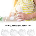 4Pcs 40MM Diaphragmes de pompe à sein de remplacement Portable Pompe à sein Silicone Diaphramm Boucliers de la pompe à poitrine électrique Accessoires,Clear