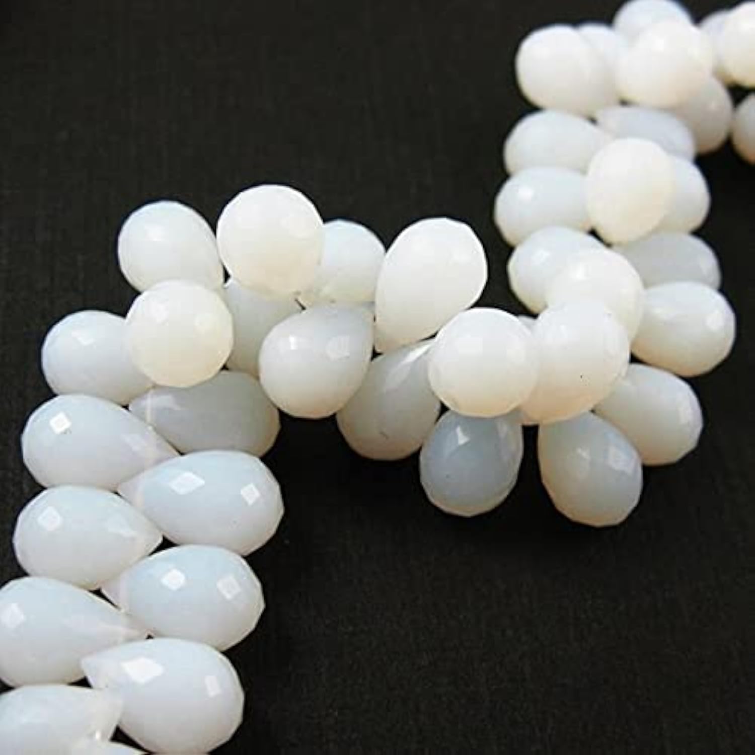 Opale blanche véritable en perle briolette de 11mm pour création de bijoux faits main