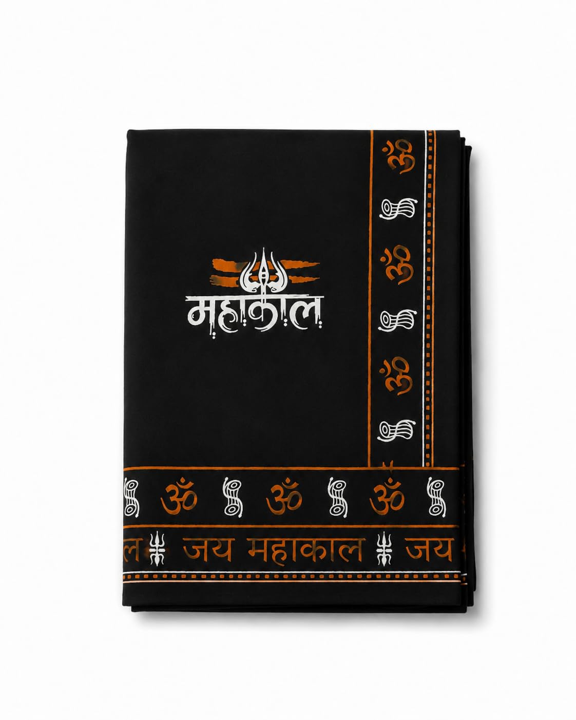 AA FABRICO Jai Mahakal Black Printed Cotton Gamcha | Soft, Absorbent & Quick Dry Traditional Towel | Multipurpose Head, Face & Body Use|80Grams/150x75cm|Pack of1-image-38