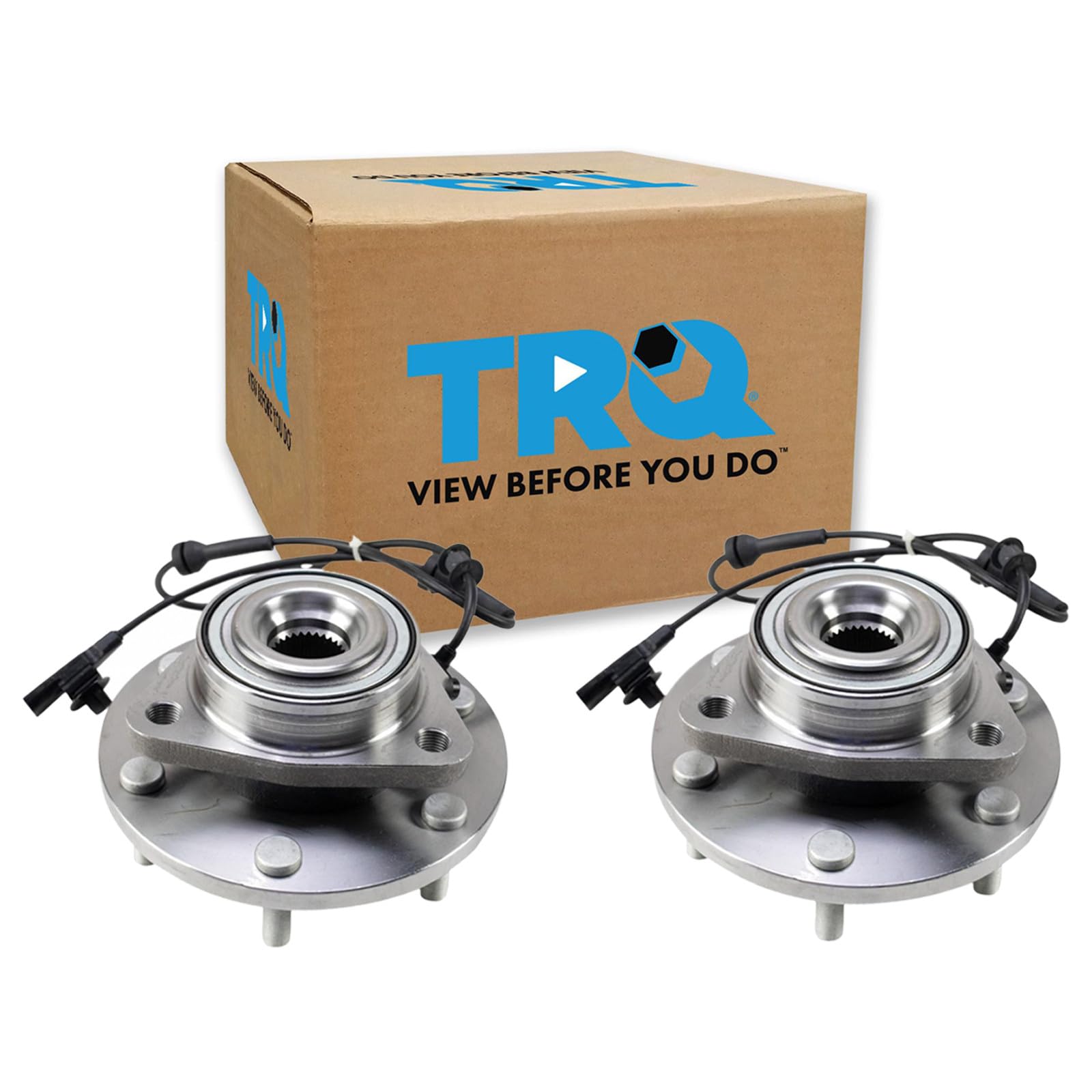 TRQ Front Wheel Bearing &amp; Hub Assembly Set