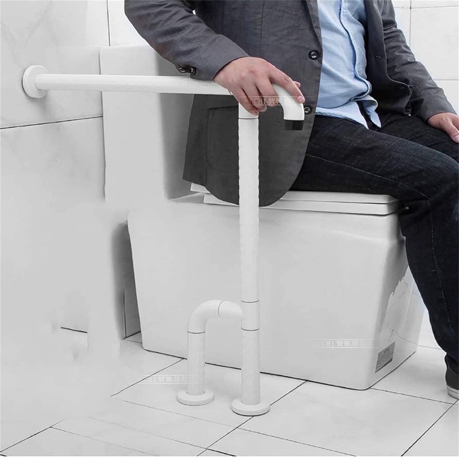 Barras de apoyo for baño, soporte de pasamanos de seguridad for baño, barra de apoyo de seguridad for ducha, barras de apoyo de nailon de acero inoxidable en forma de T for baño, montaje en pared, sop