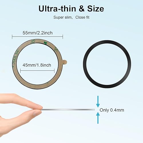 Miniatura 5 de Adhesivo universal de metal (sin imán) compatible con cargador magnético para iPhoneSamsungAndroid, todos los teléfonos celulares, montaje