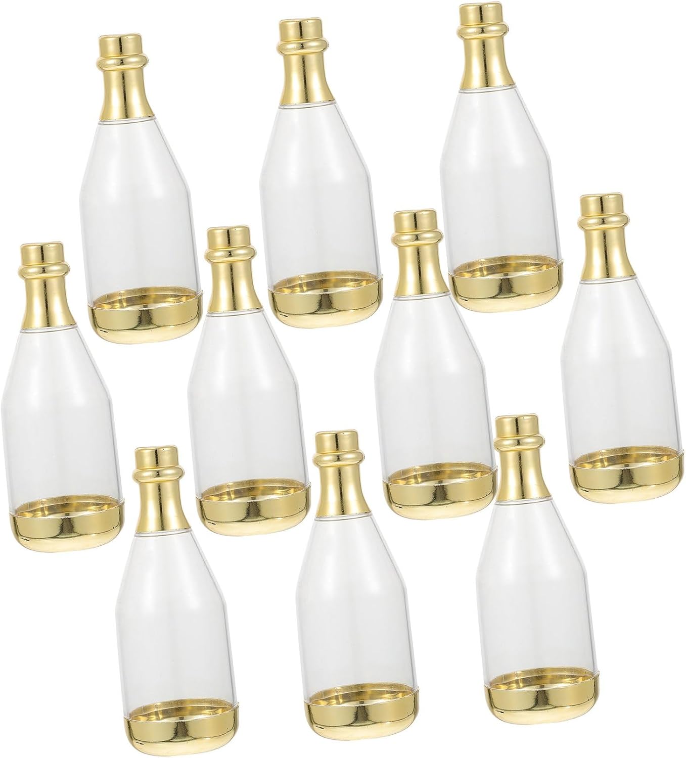 Gadpiparty 10-Pack Bottle Candy Boxes Clear Plastic Candy Storage Bottles for Wedding Party Favors Small Gift Containers 4.52X1.57X1.57In