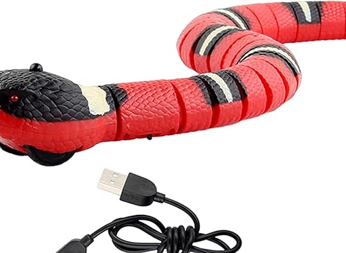Miniatura 3 de Inteligente Sensing Serpiente Gato Interacción Jugar USB Recargable Serpiente Eléctrica Juguete Serpiente Falsa Serpiente para April Fools Trucos