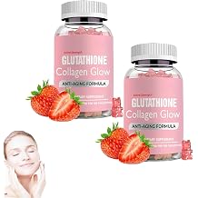 Glutathione Collagen Glow Gummies Glutathione Collagen Glow Gummies for Dark Spot 60 Pieces/Bottle Korea Glutathione Gummies for Women Korean Collagen Gummies for Dark Spot 2 Pieces