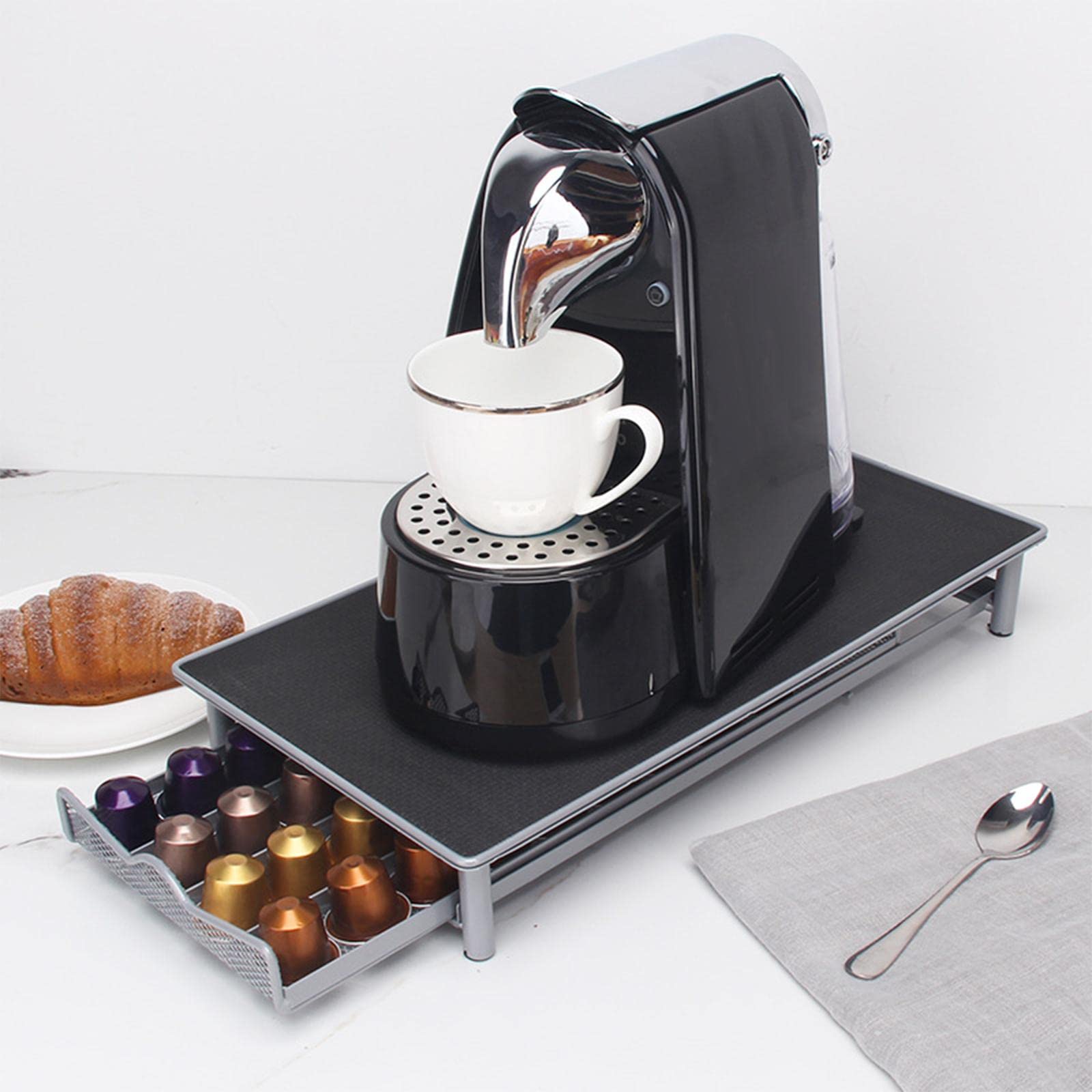 Organizer per cassetto per cialde da caffè, capacità 40 capsule, accessorio da cucina
