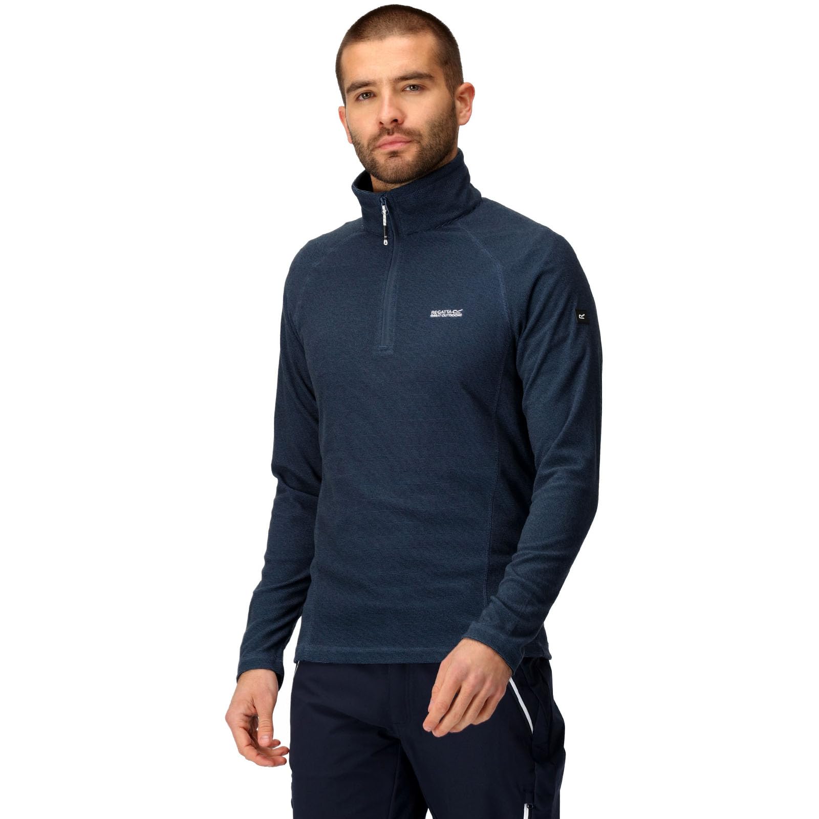 Regatta Men's Montes Lightweight Half Zip Fleece Midlayer Pullover - Perfect for Outdoors, Walking, Hiking & Camping
