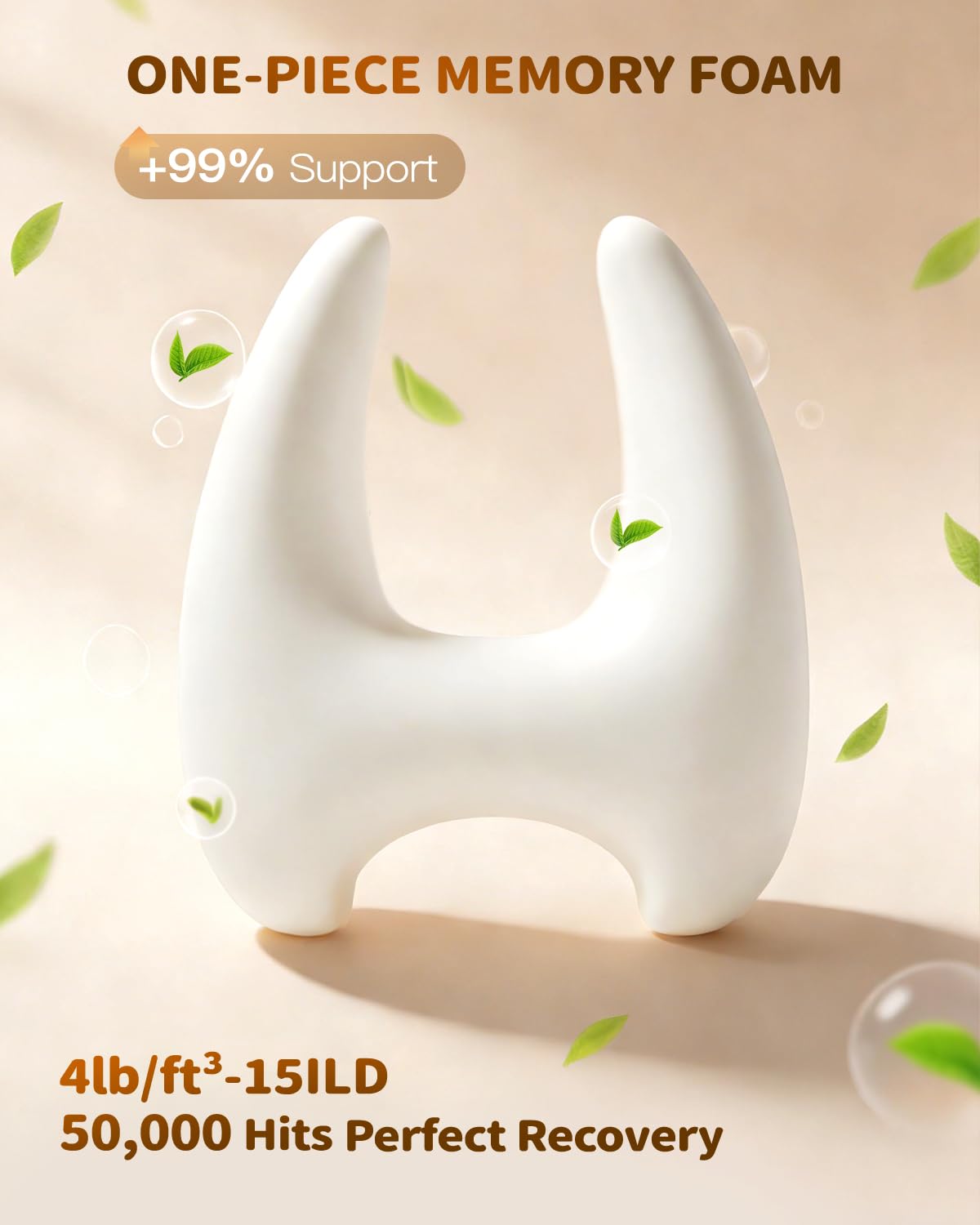Oreiller de voyage en mousse à mémoire de forme pour enfants, oreiller de voiture en forme de H pour dormir, taie d'oreiller amovible, réglable, pois en velours, gris