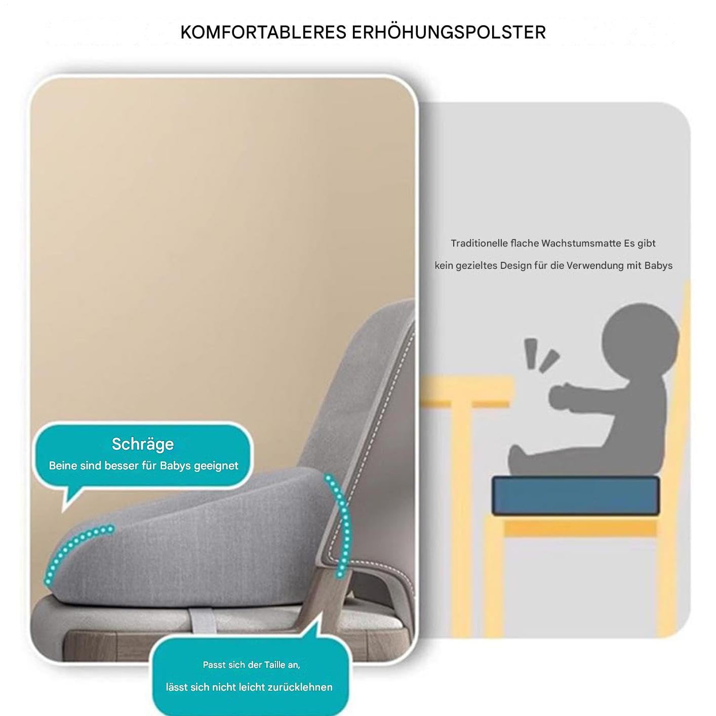 Asiento elevador para silla de cocina Desmontable Extraíble Portátil De