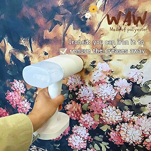 WaW 2.7x1.8m/9x6ft Vintage Brown Flower Background Photography Fabric Easter Backdrop for Newborn Baby Children Photoshoot - Image 3