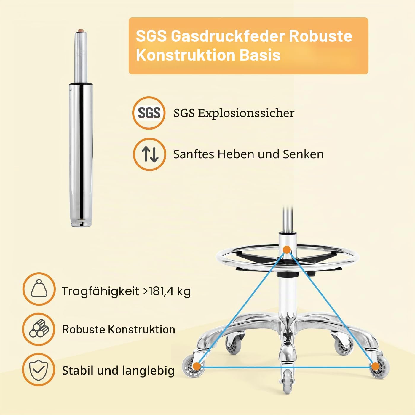 Sattelhocker mit Rückenstütze, Fußstütze, strapazierfähig (158,8 kg), hydraulischer Drehstuhl, verstellbar, für Salon, Spa, Schönheit, Massage, Zahnklinik, Heimbüro, Kamelbraun