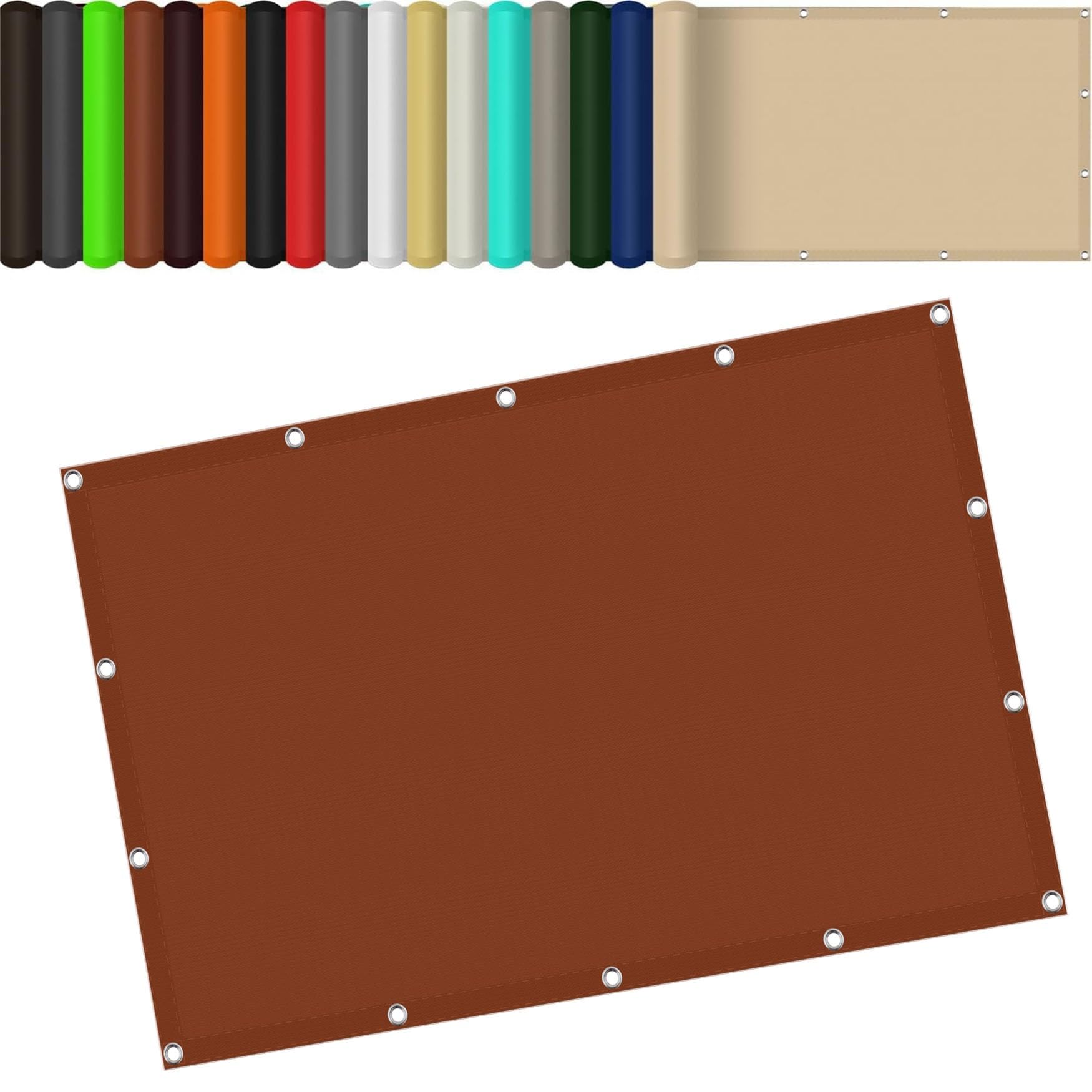 Toldo Vela UV 1x2.4m Impermeable Rojo Óxido para Terraza