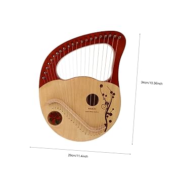 Amazon | NOLITOY 1 セット 21弦竪琴 古代スタイルのハープ リラ