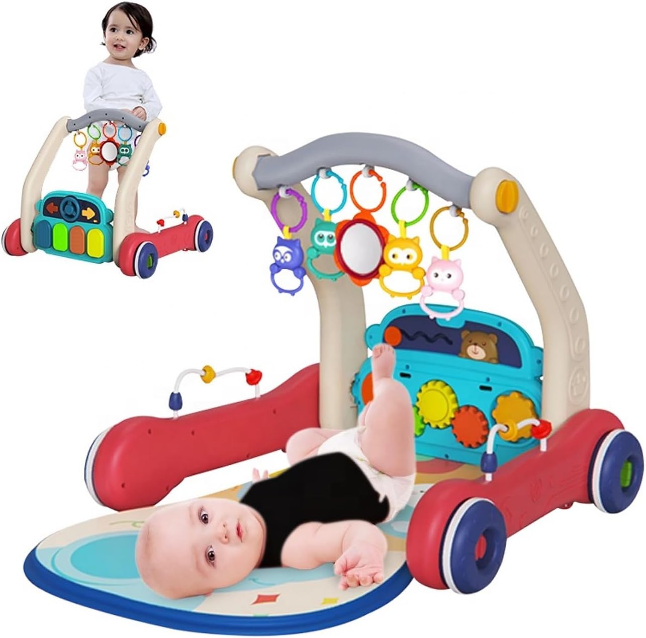 Huanger Baby Play Mat Baby Gym,Play Piano Tummy Time, Floor Activity