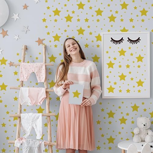 Miniatura 7 de FINGERINSPIRE Linda plantilla de pestañas de 11.8 x 11.8 pulgadas, plantilla de pintura de estrellas de plástico con ojos soñolientos, plantilla de