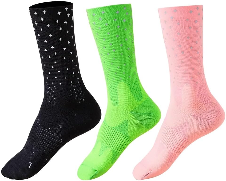 Anti-slip Wear-resistant Night Reflective Short Socks Sports Yoga Pressure