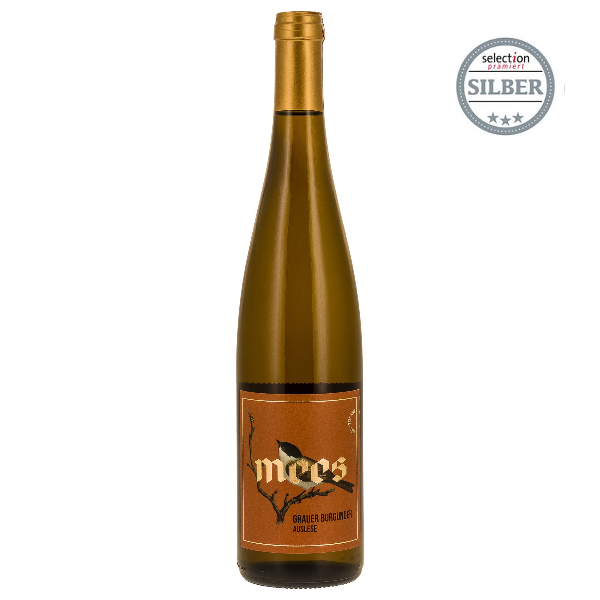 WEINGUT MEES | Grauburgunder Auslese edelsüss 2020, 6 x 0,75l - Kreuznacher Rosenberg - Nahe | Süss-Wein aus Deutschland im Set | Hochwertiger Weisswein mit Prädikat im Paket 100% Grauer Burgunder