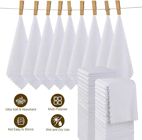 Miniatura 5 de Orighty Paquete de 48 paños de cara ultra suaves de 12 x 12 pulgadas, absorbentes y de secado rápido, paño de terciopelo coral a granel, paño facial