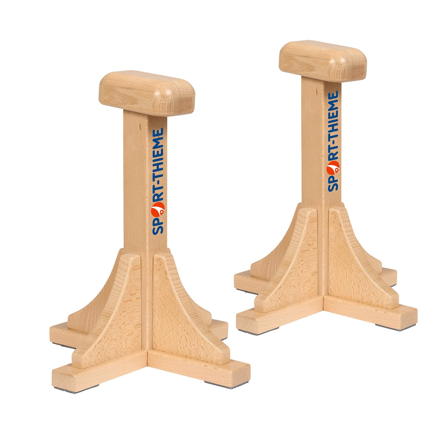 Sport-Thieme Handstandständer Akrobatik | Buche | Stabiler Stand für Turnen & Akrobatik | Ergonomisch abgeschrägte Handauflagen | 30x30x36,5 cm